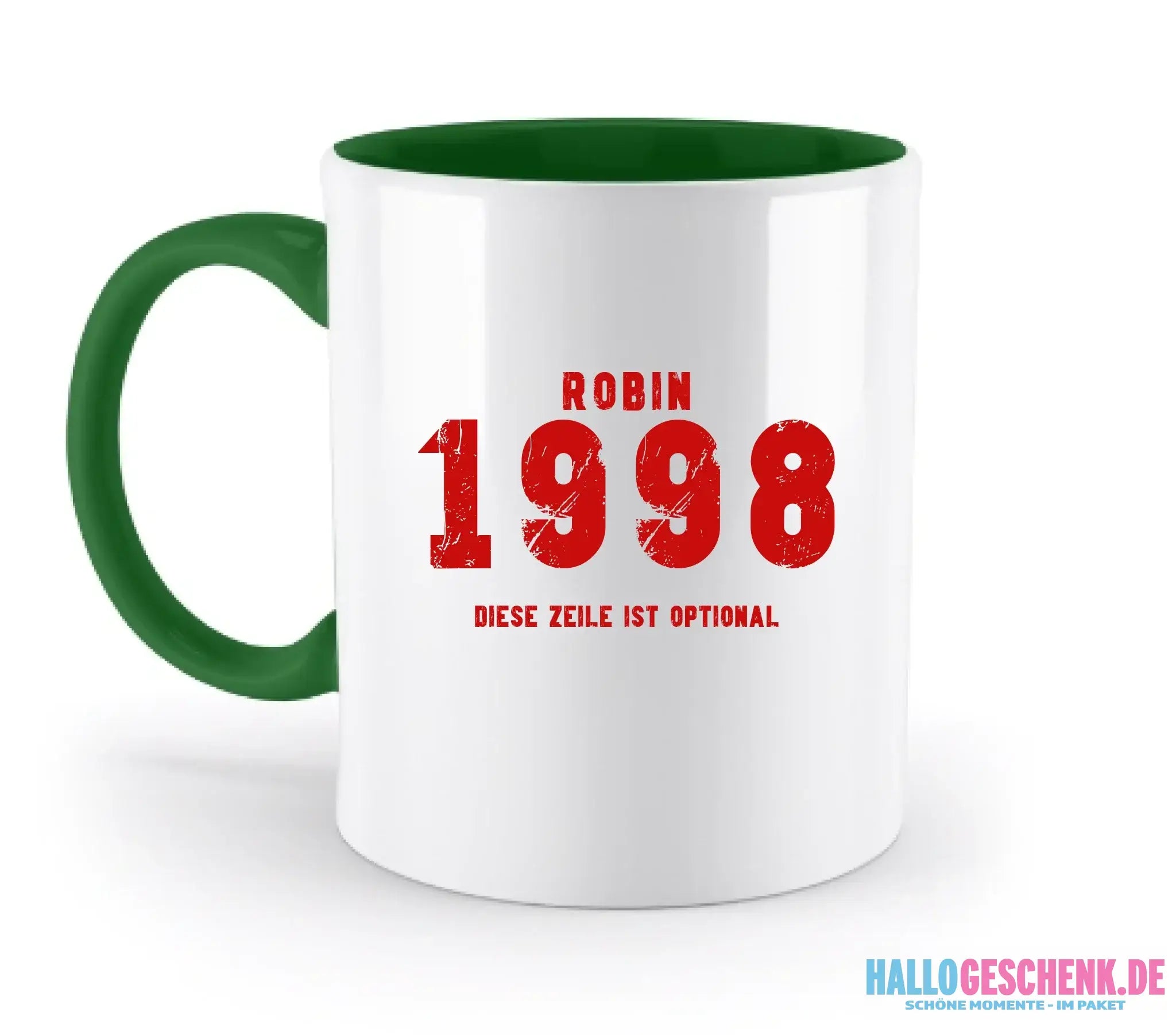 JAHRGANG mit NAME + WUNSCHTEXT • zweifarbige Tasse • Exklusivdesign • personalisiert - zweifarbige Tasse