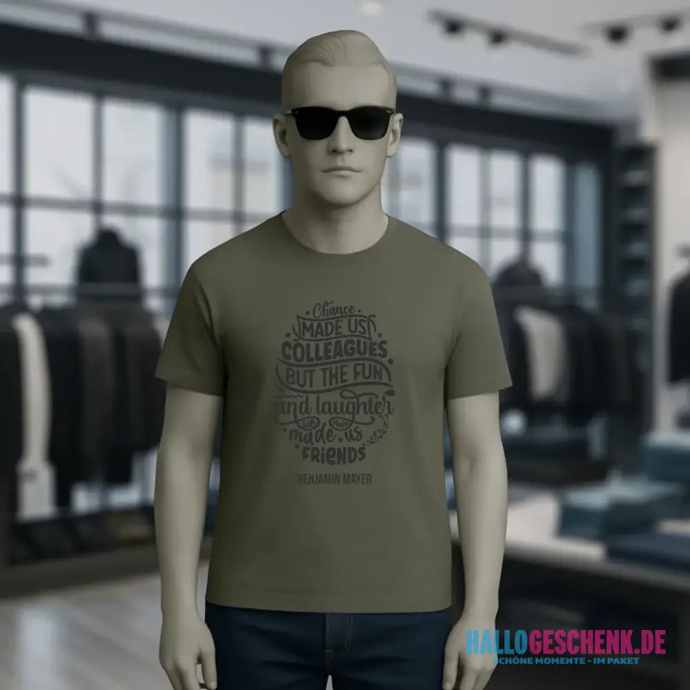 Jobzitat Motivauswahl & Wunschname - Unisex Premium T-Shirt XS-5XL aus Bio-Baumwolle für Damen & Herren
