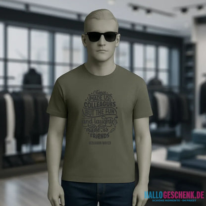Jobzitat Motivauswahl & Wunschname - Unisex Premium T-Shirt XS-5XL aus Bio-Baumwolle für Damen & Herren