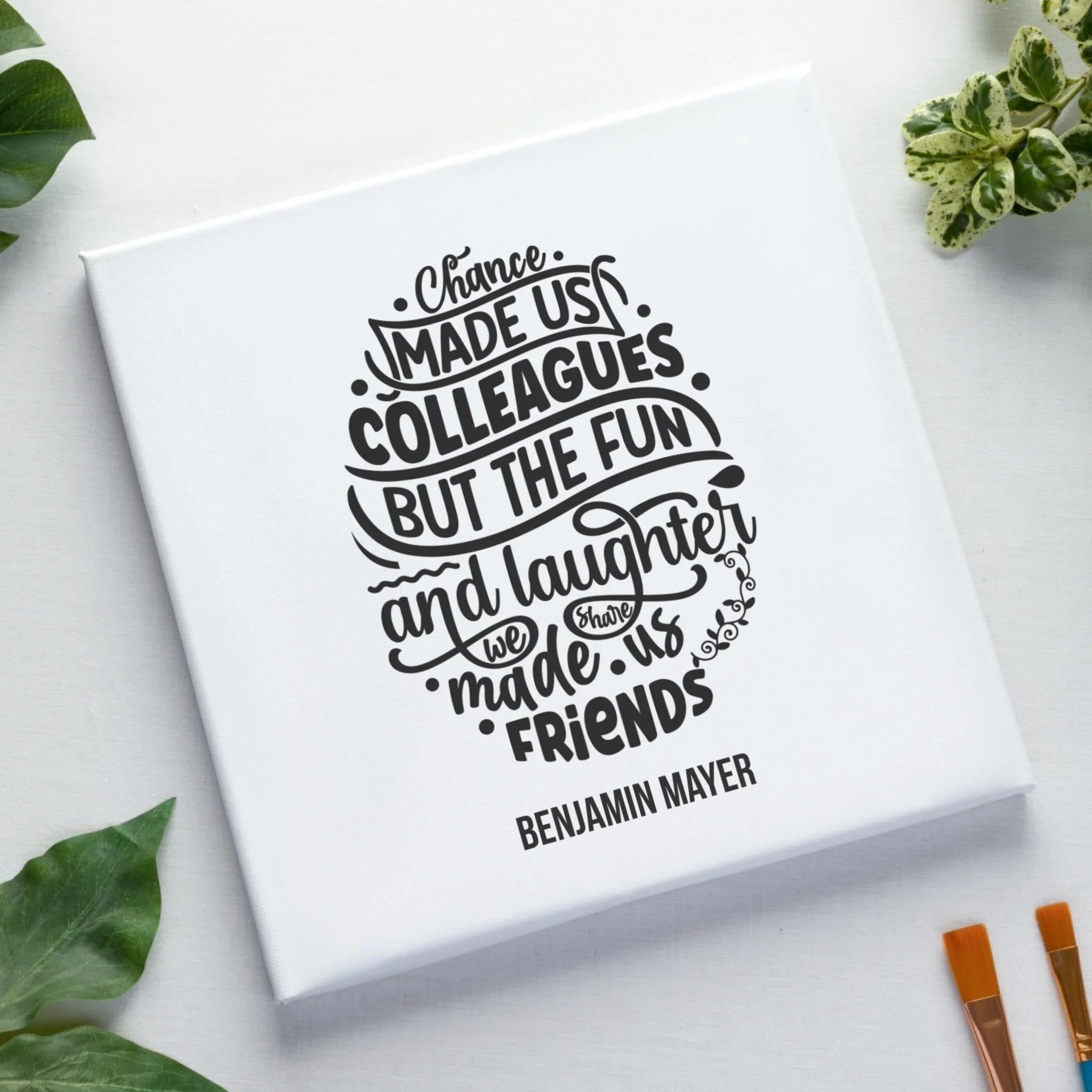 Jobzitate: 19 diverse Sprüche für die Arbeit / Büro (personalisierbare Motive) - Leinwand auf Holzkeilrahmen / Standard