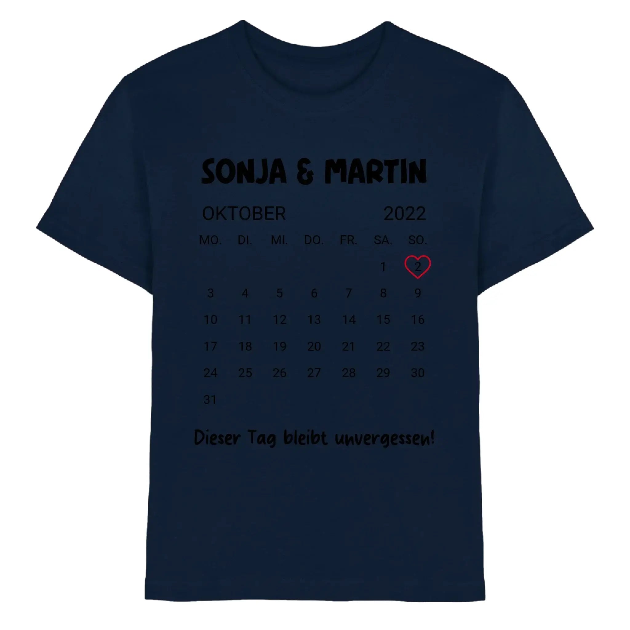 Kalender mit Wunschdatum • mehrere Artikel • ’Statement-Collection’ • Wunschtext • Mein Motiv - Premium Kinder T-Shirt
