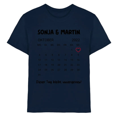 Kalender mit Wunschdatum • mehrere Artikel • ’Statement-Collection’ • Wunschtext • Mein Motiv - Premium Kinder T-Shirt
