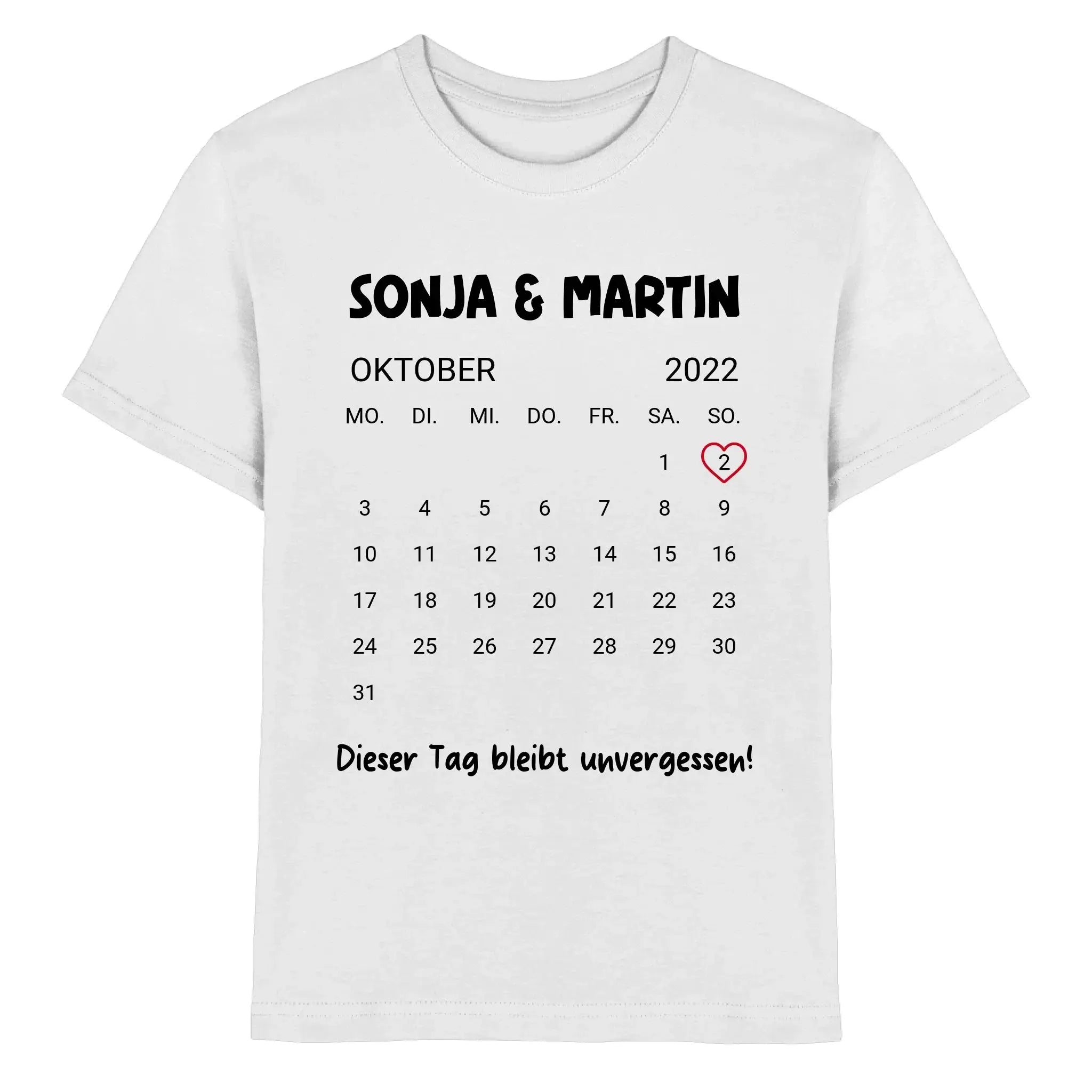 Kalender mit Wunschdatum • mehrere Artikel • ’Statement-Collection’ • Wunschtext • Mein Motiv - Premium Kinder T-Shirt