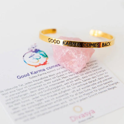 Karma Armband | vergoldet | Good Karma comes back