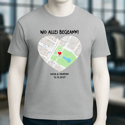 Karten-Generator mit echtem Ort und deinem Text • Karte • Maps • Unisex Premium T-Shirt XS-5XL aus Bio-Baumwolle für Damen & Herren • Exklusivdesign • personalisiert