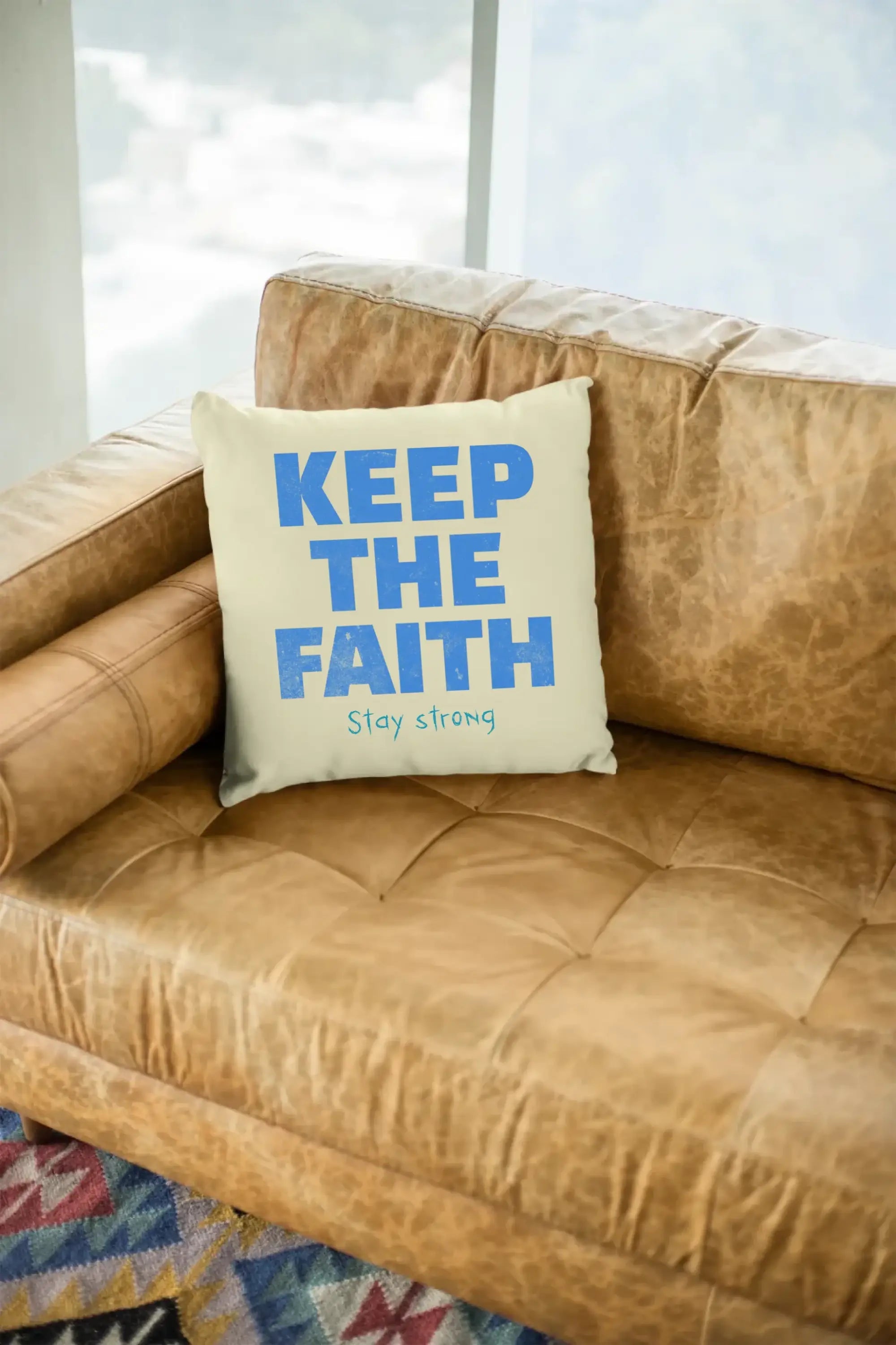 Keep the Faith • Farbwahl + Wunschtext• Kissen 40x40 cm • personalisiert