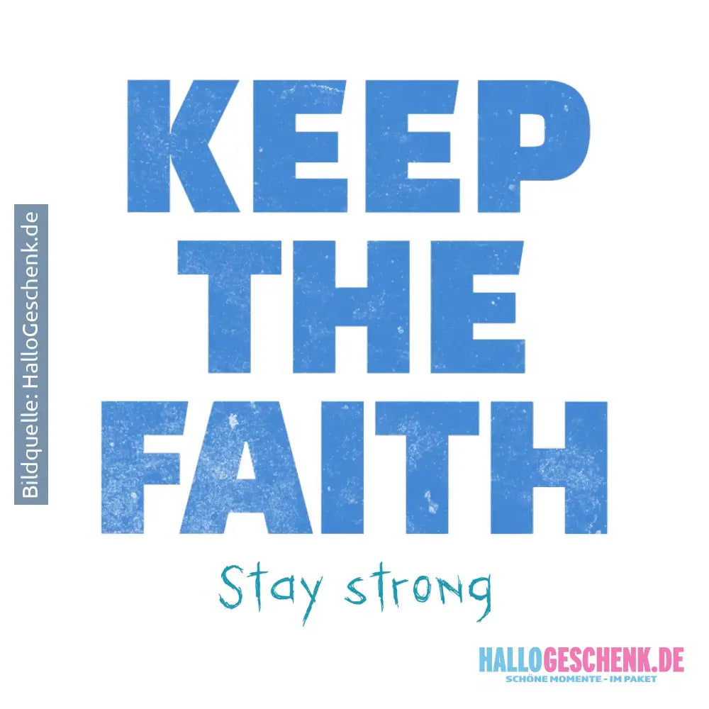 Keep the Faith • Farbwahl + Wunschtext • personalisiert • STICKER 20x20cm (Aufkleber) - ausgestanzter Sticker 20x20 cm