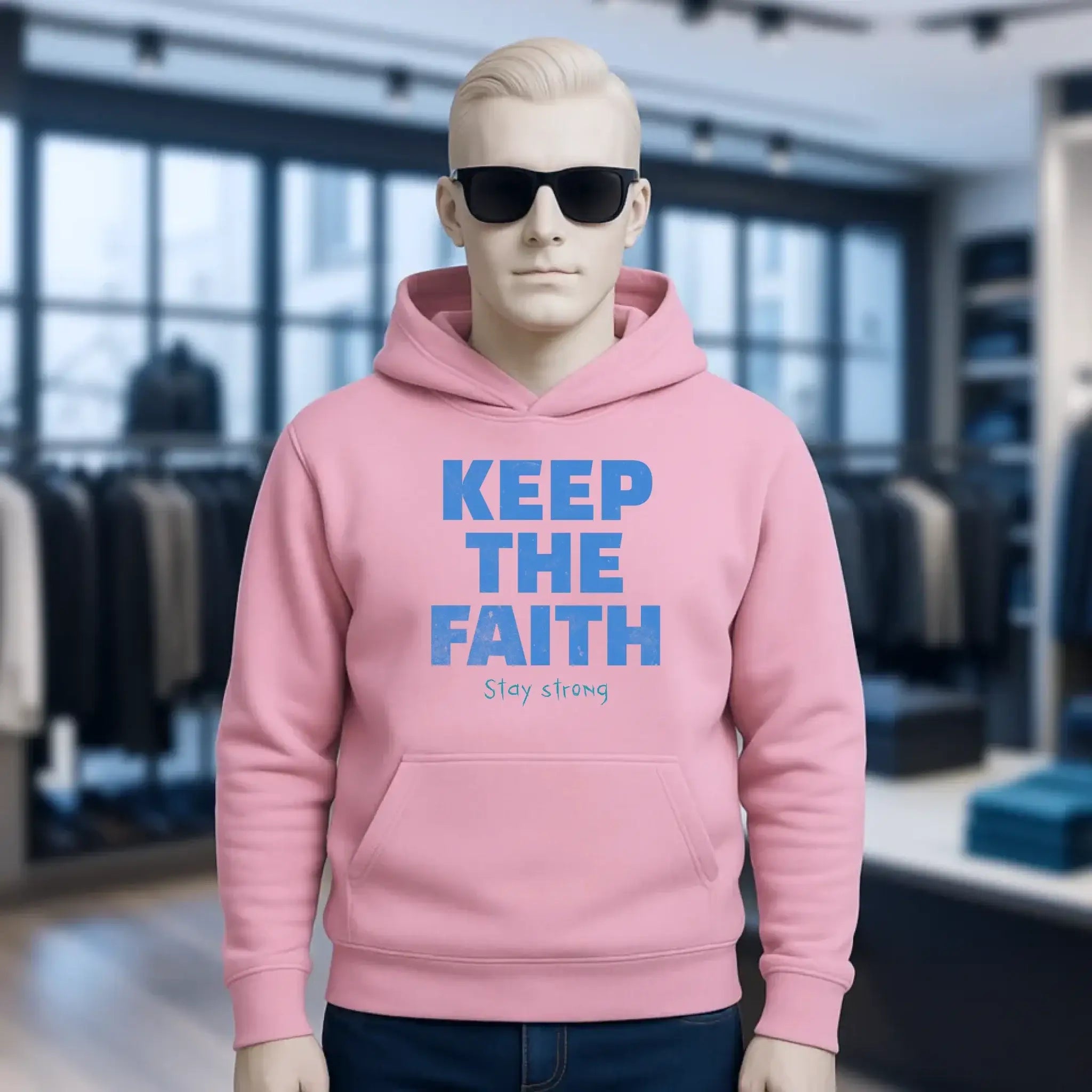 Keep the Faith • Farbwahl + Wunschtext • Unisex Premium Hoodie XS-5XL aus Bio-Baumwolle für Damen & Herren • Exklusivdesign • personalisiert