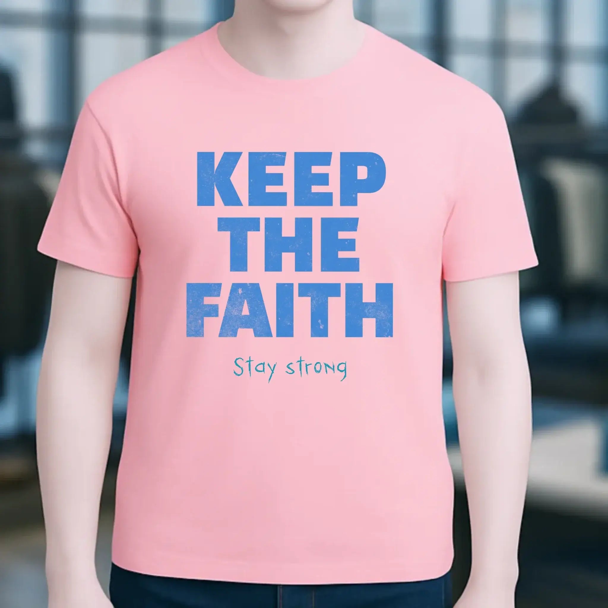 Keep the Faith • Farbwahl + Wunschtext • Unisex Premium T-Shirt XS-5XL aus Bio-Baumwolle für Damen & Herren • Exklusivdesign • personalisiert