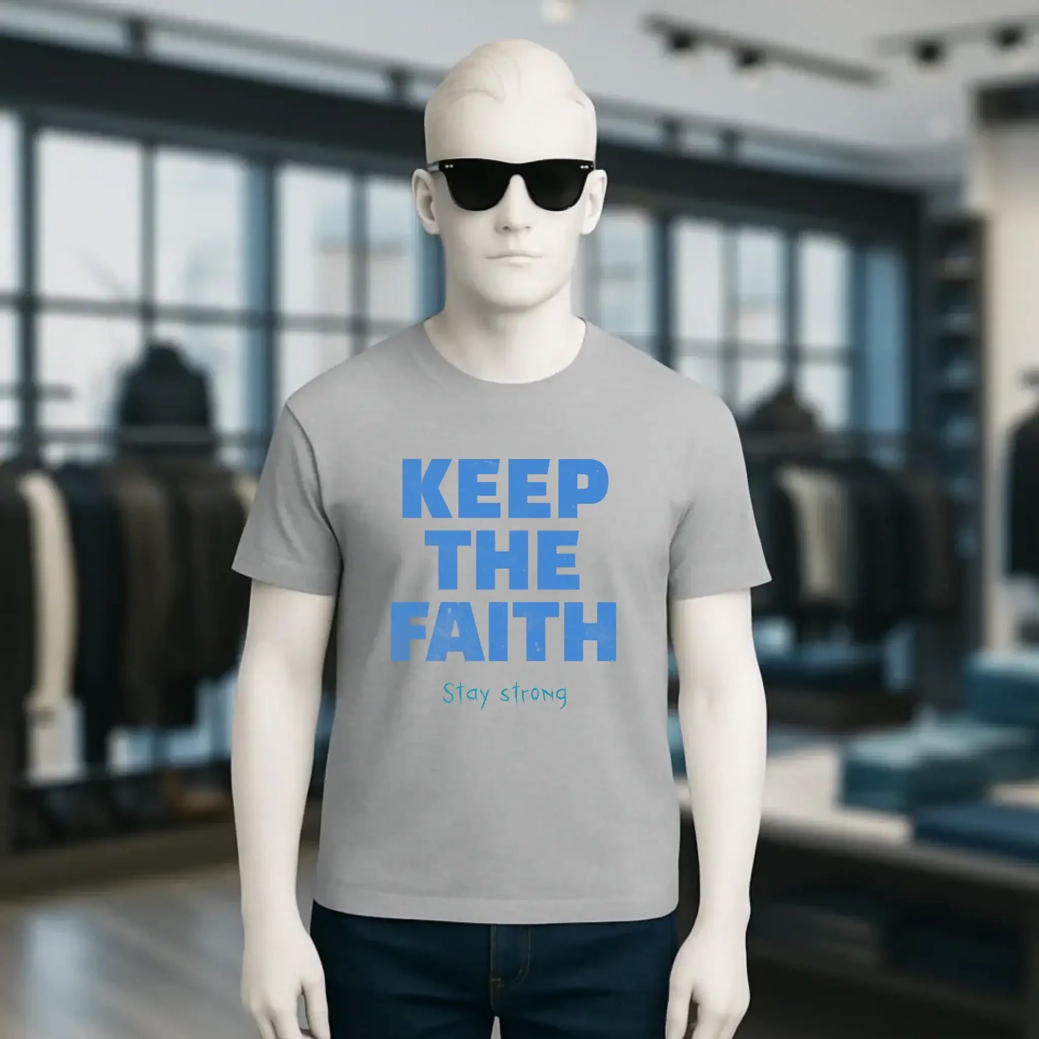 Keep the Faith • Farbwahl + Wunschtext • Unisex Premium T-Shirt XS-5XL aus Bio-Baumwolle für Damen & Herren • Exklusivdesign • personalisiert