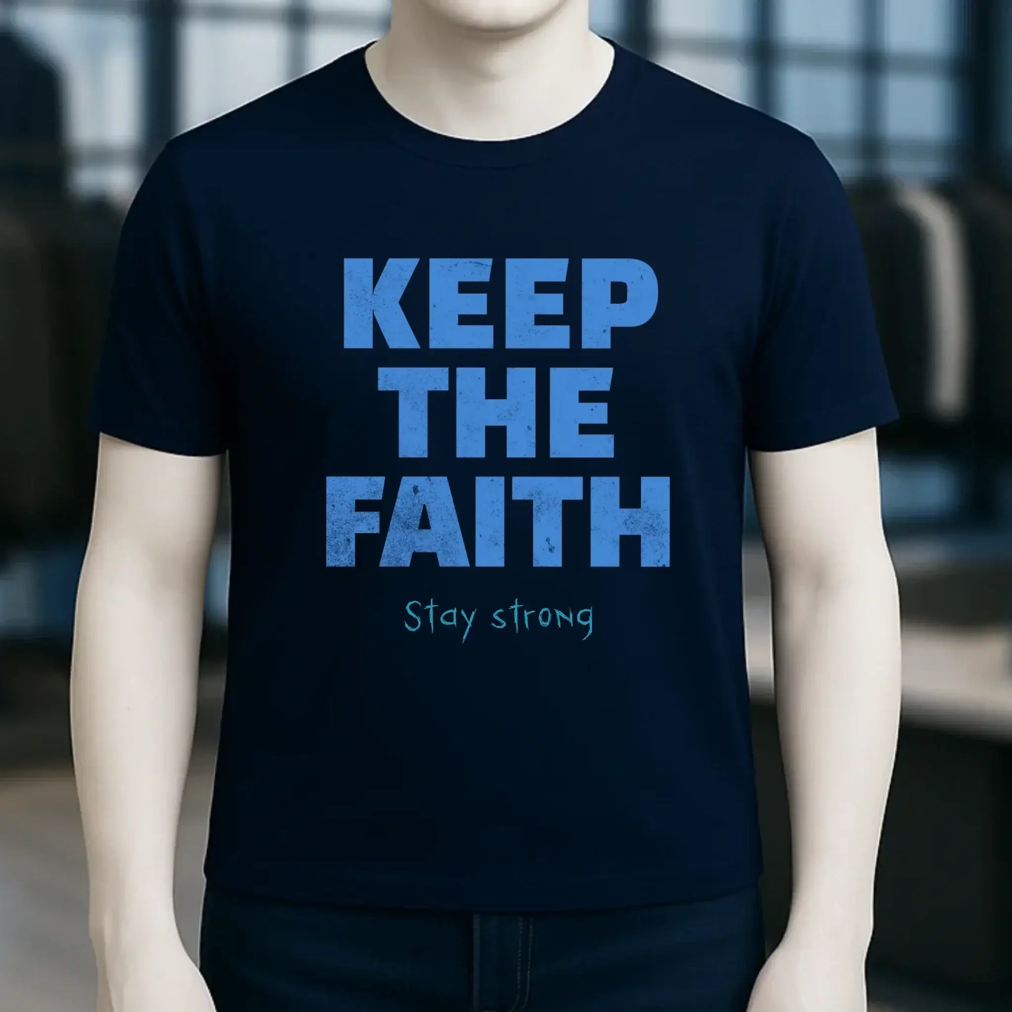 Keep the Faith • Farbwahl + Wunschtext • Unisex Premium T-Shirt XS-5XL aus Bio-Baumwolle für Damen & Herren • Exklusivdesign • personalisiert