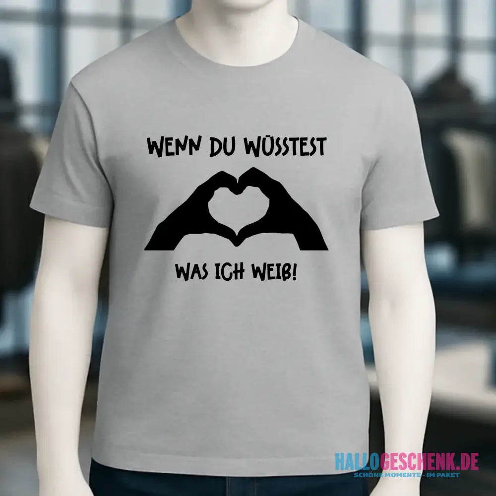 Keine Frage, ich liebe Dich auch! • Hände • personalisierter Text • Unisex Premium T-Shirt XS-5XL aus Bio-Baumwolle für Damen & Herren • Exklusivdesign • personalisiert