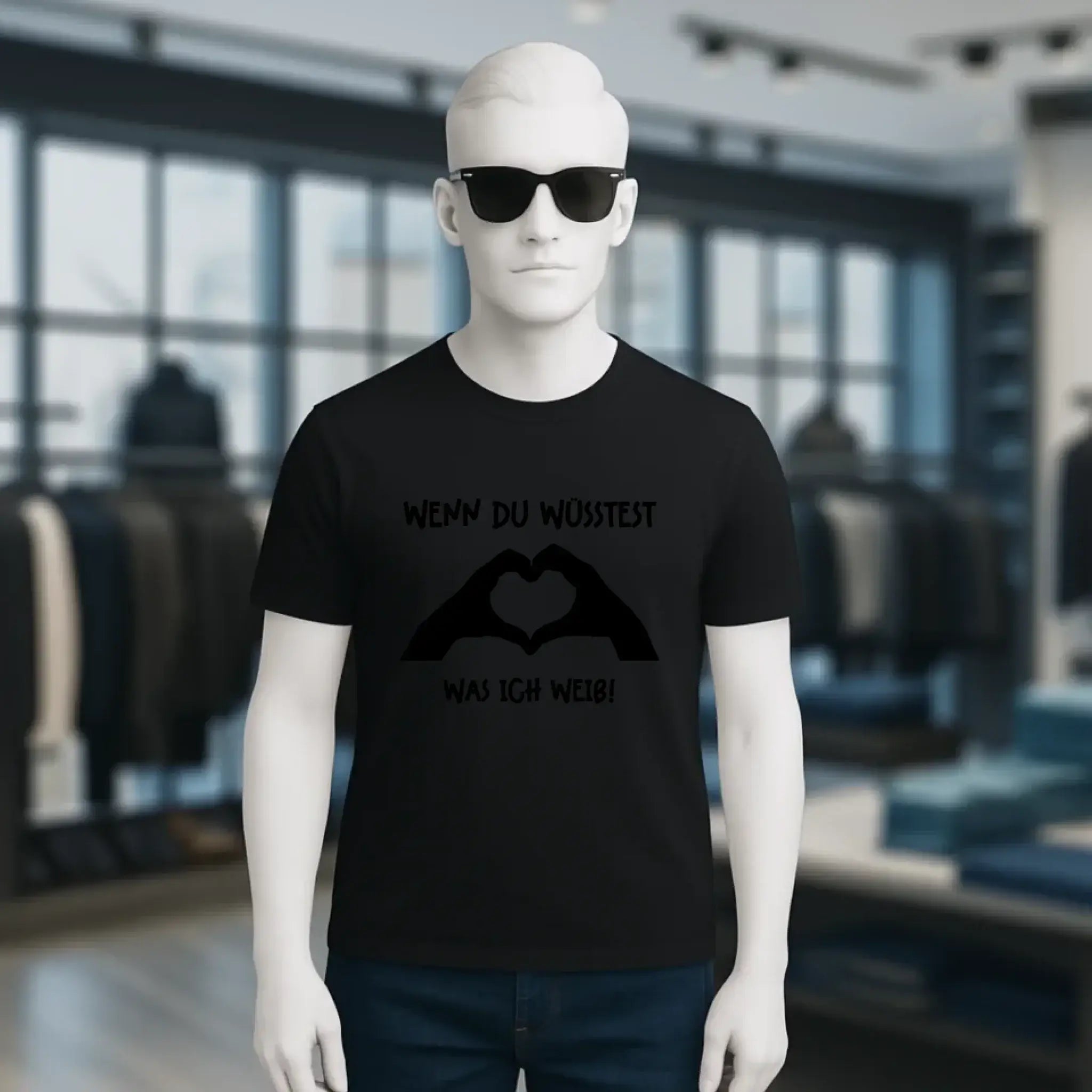 Keine Frage, ich liebe Dich auch! • Hände • personalisierter Text • Unisex Premium T-Shirt XS-5XL aus Bio-Baumwolle für Damen & Herren • Exklusivdesign • personalisiert