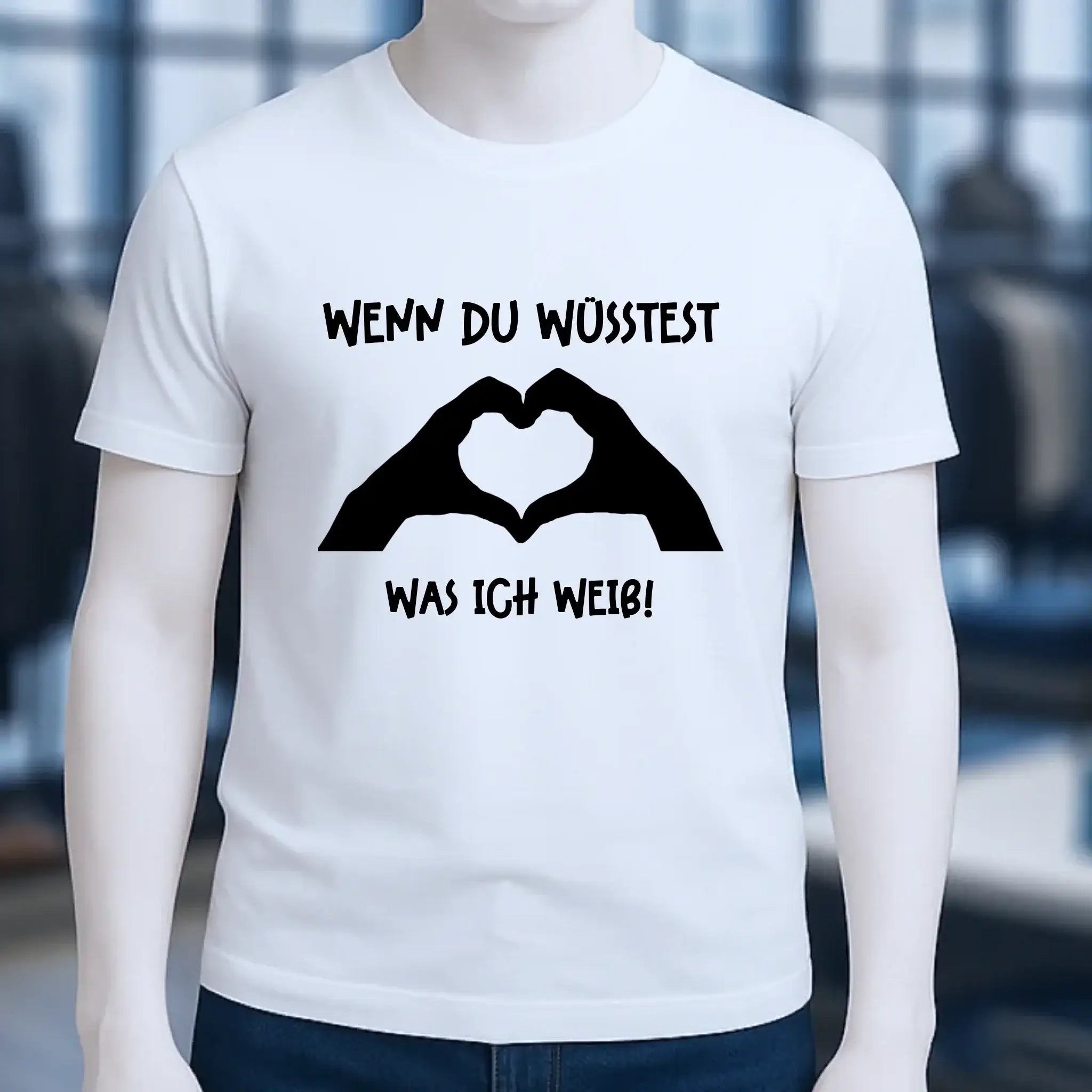 Keine Frage, ich liebe Dich auch! • Hände • personalisierter Text • Unisex Premium T-Shirt XS-5XL aus Bio-Baumwolle für Damen & Herren • Exklusivdesign • personalisiert