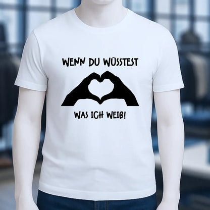 Keine Frage, ich liebe Dich auch! • Hände • personalisierter Text • Unisex Premium T-Shirt XS-5XL aus Bio-Baumwolle für Damen & Herren • Exklusivdesign • personalisiert