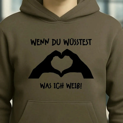 Keine Frage, ich liebe Dich auch! • Hände • personalisierter Text • Unisex Premium Hoodie XS-5XL aus Bio-Baumwolle für Damen & Herren • Exklusivdesign • personalisiert