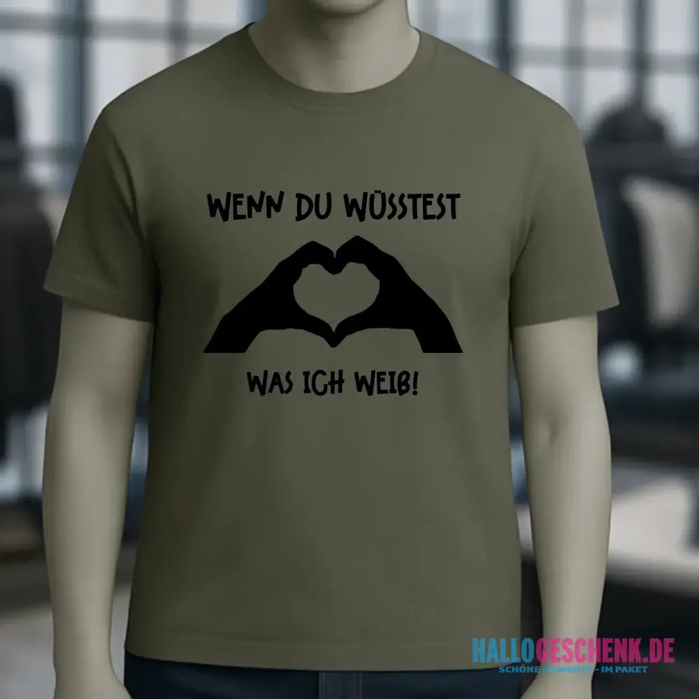 Keine Frage, ich liebe Dich auch! • Hände • personalisierter Text • Unisex Premium T-Shirt XS-5XL aus Bio-Baumwolle für Damen & Herren • Exklusivdesign • personalisiert