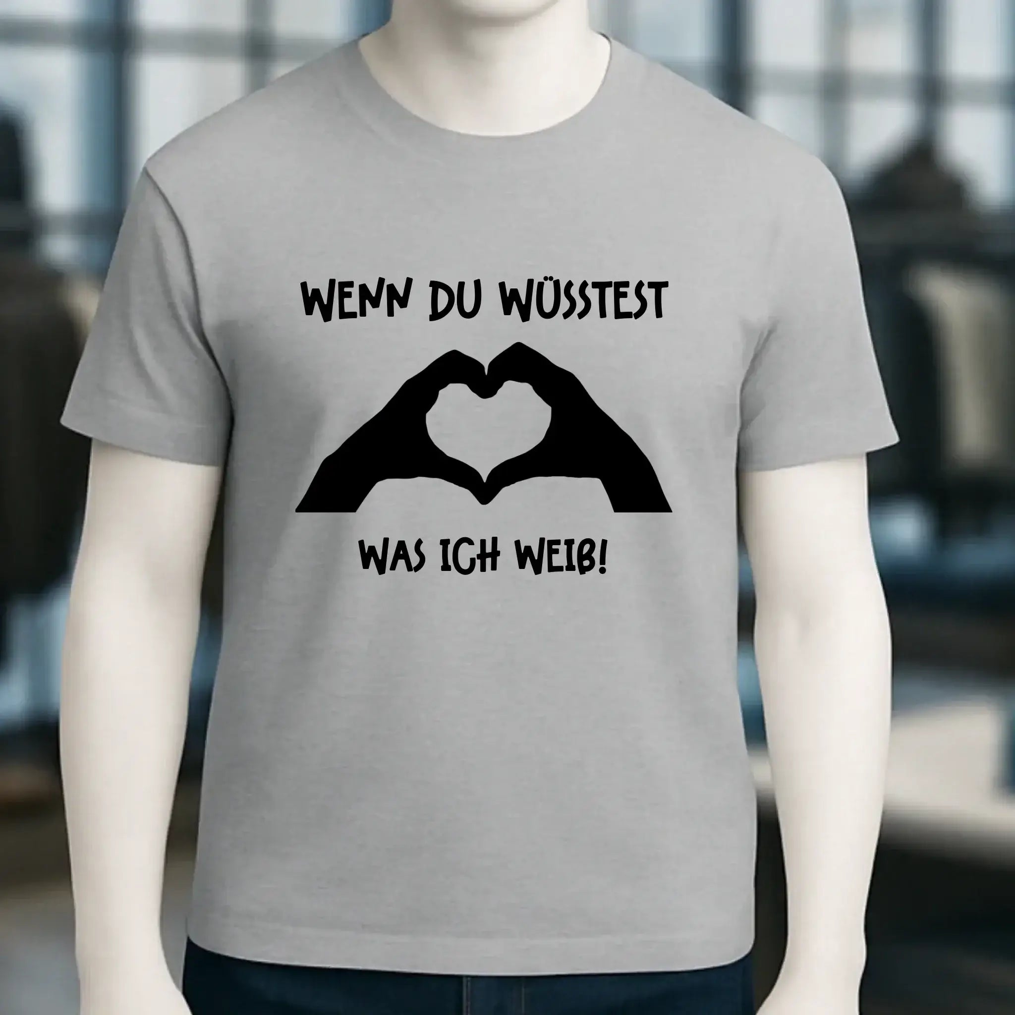 Keine Frage, ich liebe Dich auch! • Hände • personalisierter Text • Unisex Premium T-Shirt XS-5XL aus Bio-Baumwolle für Damen & Herren • Exklusivdesign • personalisiert