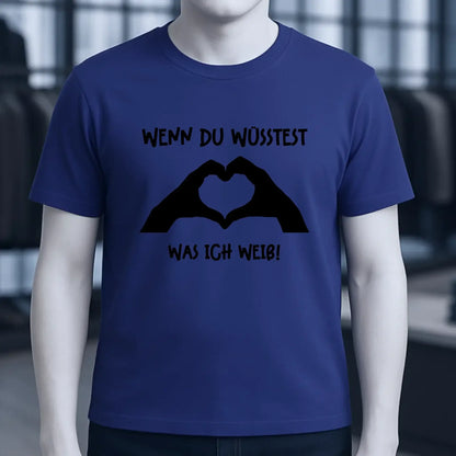 Keine Frage, ich liebe Dich auch! • Hände • personalisierter Text • Unisex Premium T-Shirt XS-5XL aus Bio-Baumwolle für Damen & Herren • Exklusivdesign • personalisiert