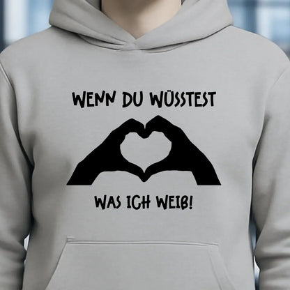 Keine Frage, ich liebe Dich auch! • Hände • personalisierter Text • Unisex Premium Hoodie XS-5XL aus Bio-Baumwolle für Damen & Herren • Exklusivdesign • personalisiert