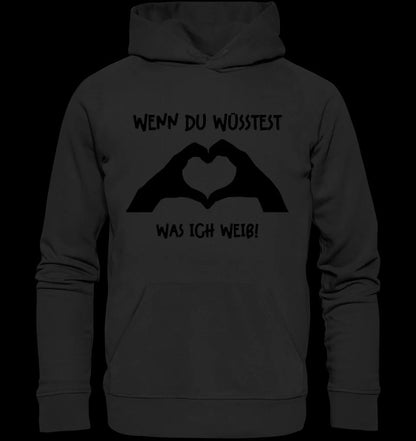 Keine Frage, ich liebe Dich auch! • Hände • personalisierter Text • Unisex Premium Hoodie XS-5XL aus Bio-Baumwolle für Damen & Herren • Exklusivdesign • personalisiert