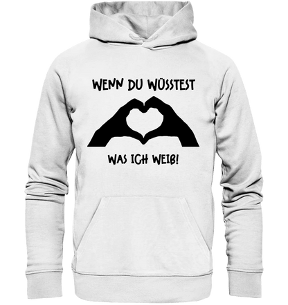 Keine Frage, ich liebe Dich auch! • Hände • personalisierter Text • Unisex Premium Hoodie XS - 5XL aus Bio - Baumwolle für Damen & Herren • Exklusivdesign • personalisiert von HalloGeschenk.de