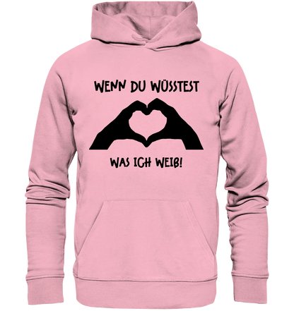 Keine Frage, ich liebe Dich auch! • Hände • personalisierter Text • Unisex Premium Hoodie XS - 5XL aus Bio - Baumwolle für Damen & Herren • Exklusivdesign • personalisiert von HalloGeschenk.de