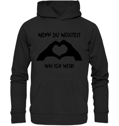 Keine Frage, ich liebe Dich auch! • Hände • personalisierter Text • Unisex Premium Hoodie XS - 5XL aus Bio - Baumwolle für Damen & Herren • Exklusivdesign • personalisiert von HalloGeschenk.de