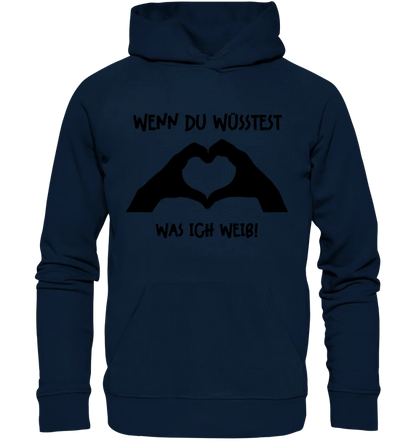 Keine Frage, ich liebe Dich auch! • Hände • personalisierter Text • Unisex Premium Hoodie XS - 5XL aus Bio - Baumwolle für Damen & Herren • Exklusivdesign • personalisiert von HalloGeschenk.de