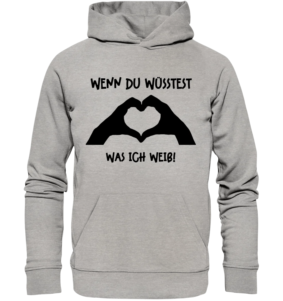 Keine Frage, ich liebe Dich auch! • Hände • personalisierter Text • Unisex Premium Hoodie XS - 5XL aus Bio - Baumwolle für Damen & Herren • Exklusivdesign • personalisiert von HalloGeschenk.de