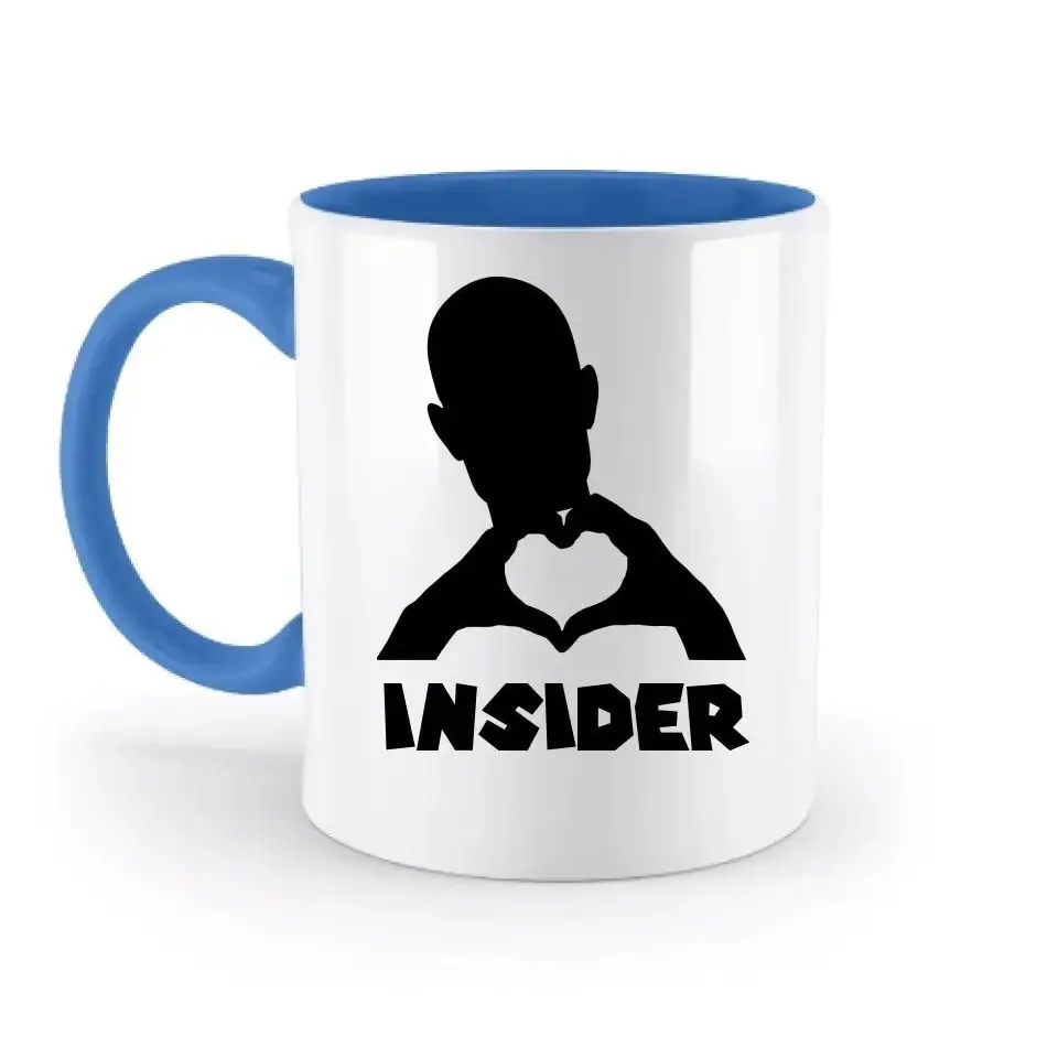 Keine Frage, ich liebe Dich auch! • Insider • personalisierter Text • zweifarbige Tasse 330ml mit farbigem Innendruck spülmaschinengeeignet
