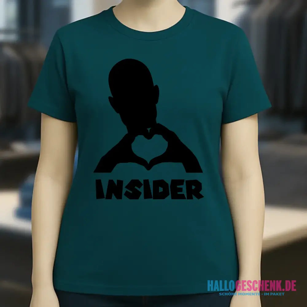 Keine Frage, ich liebe Dich auch! • Insider • personalisierter Text • Ladies Premium T-Shirt XS-2XL aus Bio-Baumwolle für Damen • Exklusivdesign • personalisiert • Motivauswahl • personalisierbar