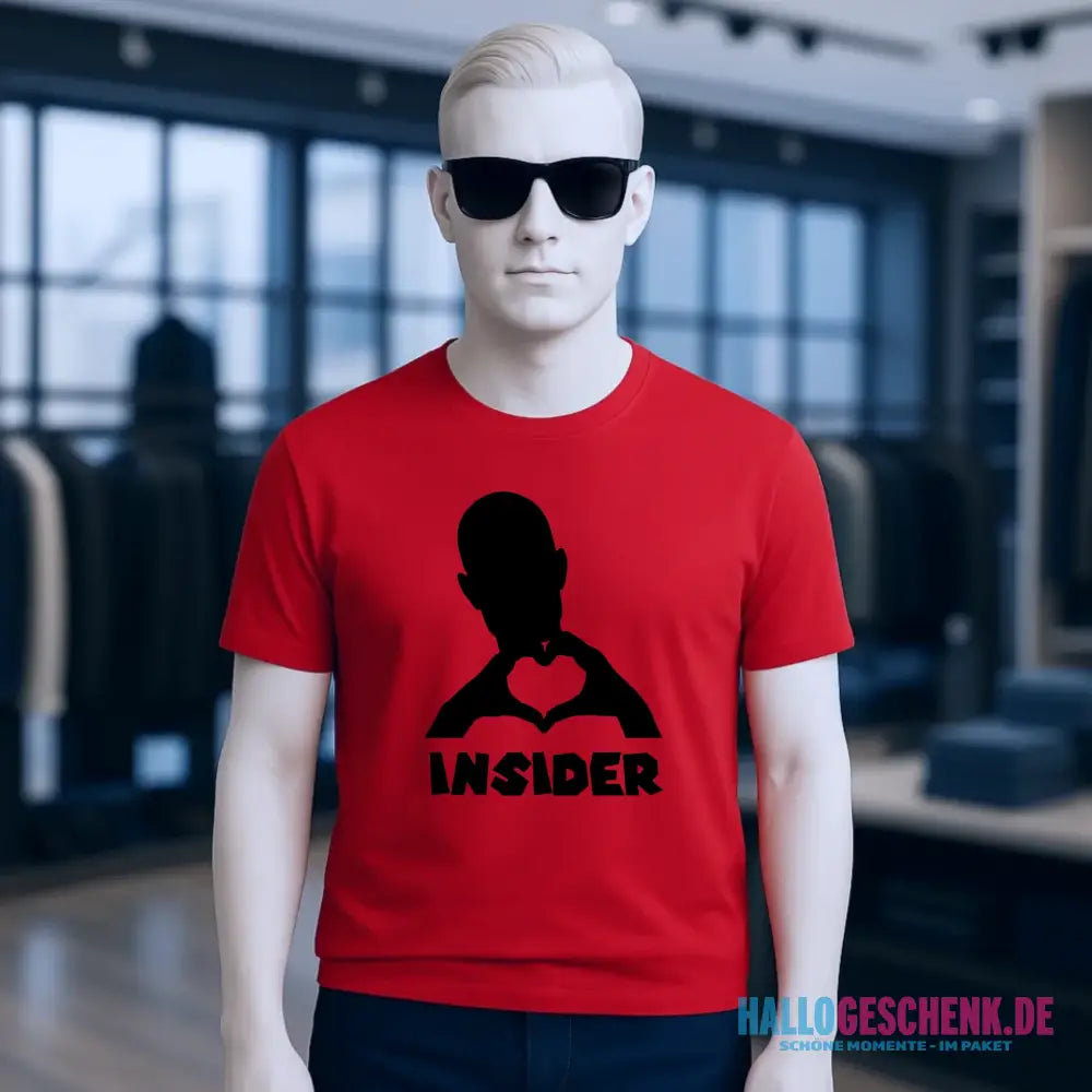 Keine Frage, ich liebe Dich auch! • Insider • personalisierter Text • Unisex Premium T-Shirt XS-5XL aus Bio-Baumwolle für Damen & Herren • Exklusivdesign • personalisiert