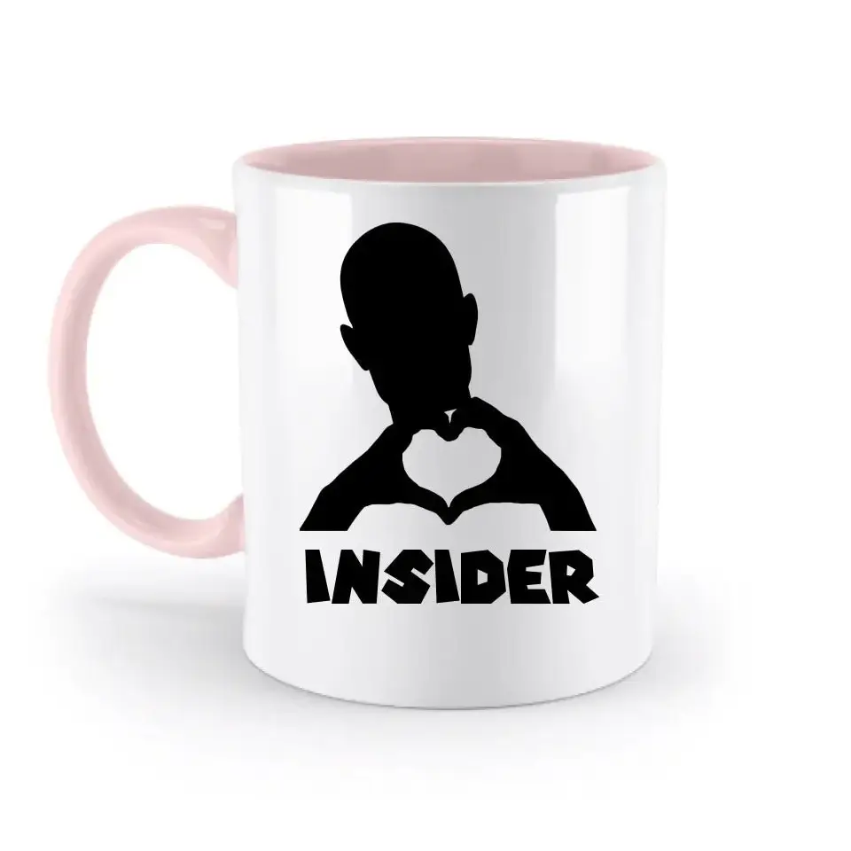 Keine Frage, ich liebe Dich auch! • Insider • personalisierter Text • zweifarbige Tasse 330ml mit farbigem Innendruck spülmaschinengeeignet