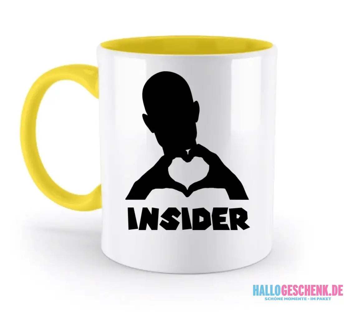 Keine Frage, ich liebe Dich auch! • Insider • personalisierter Text • zweifarbige Tasse 330ml mit farbigem Innendruck spülmaschinengeeignet