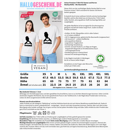 Keine Frage, ich liebe Dich auch! • Insider • personalisierter Text • Unisex Premium T-Shirt XS-5XL aus Bio-Baumwolle für Damen & Herren • Exklusivdesign • personalisiert