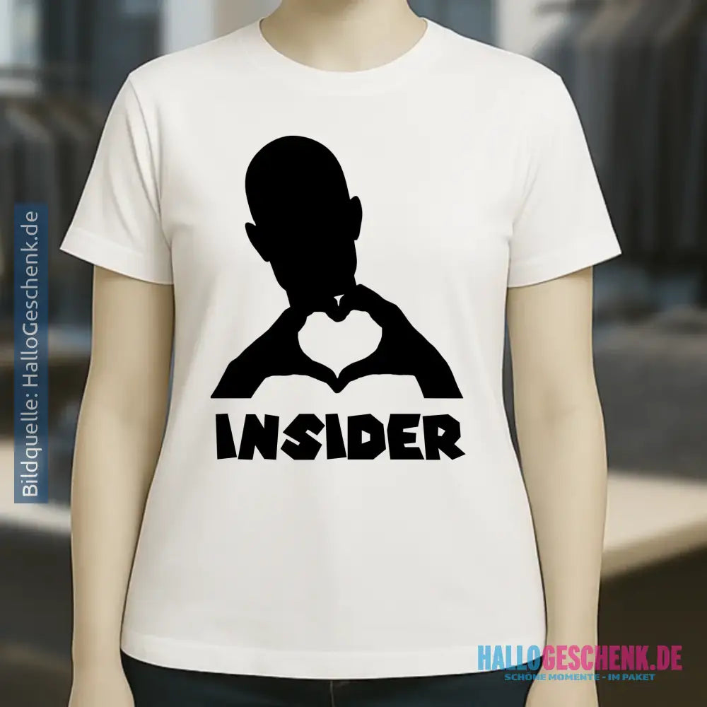 Keine Frage, ich liebe Dich auch! • Insider • personalisierter Text • Ladies Premium T-Shirt XS-2XL aus Bio-Baumwolle für Damen • Exklusivdesign • personalisiert • Motivauswahl • personalisierbar
