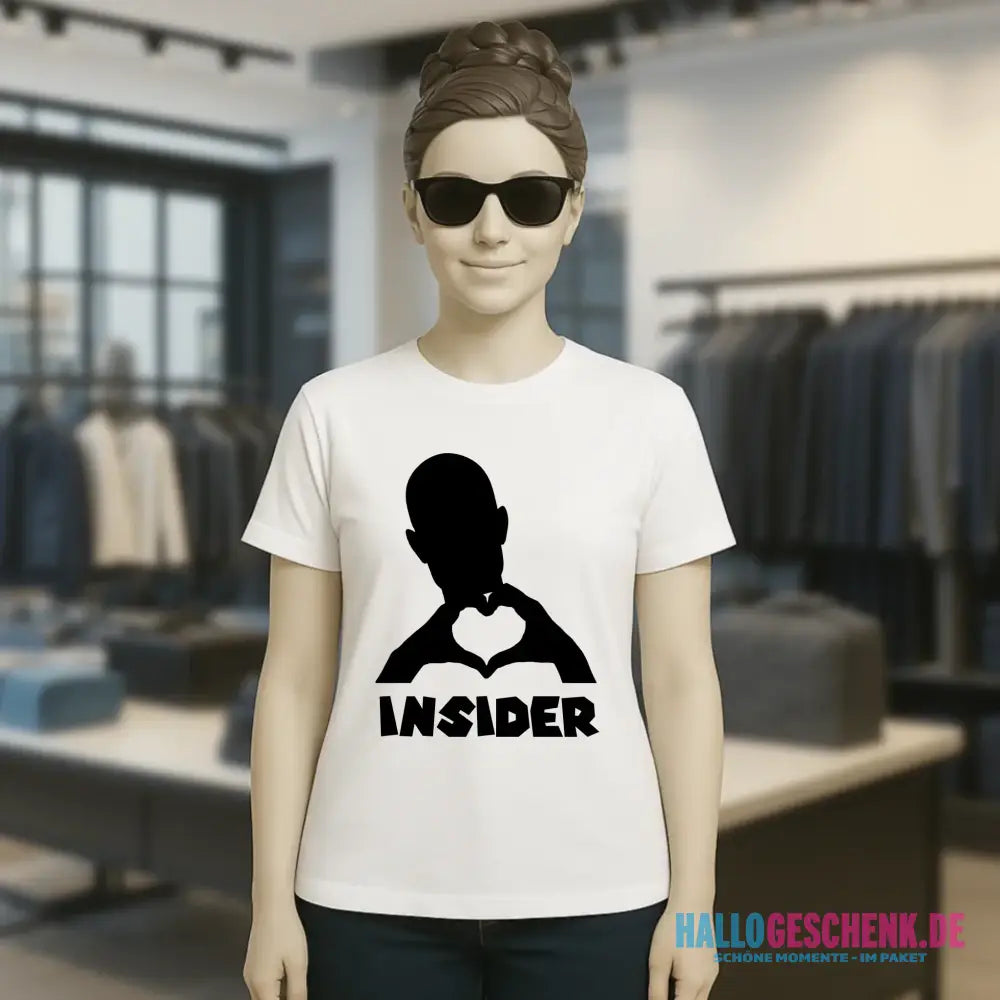 Keine Frage, ich liebe Dich auch! • Insider • personalisierter Text • Ladies Premium T-Shirt XS-2XL aus Bio-Baumwolle für Damen • Exklusivdesign • personalisiert • Motivauswahl • personalisierbar