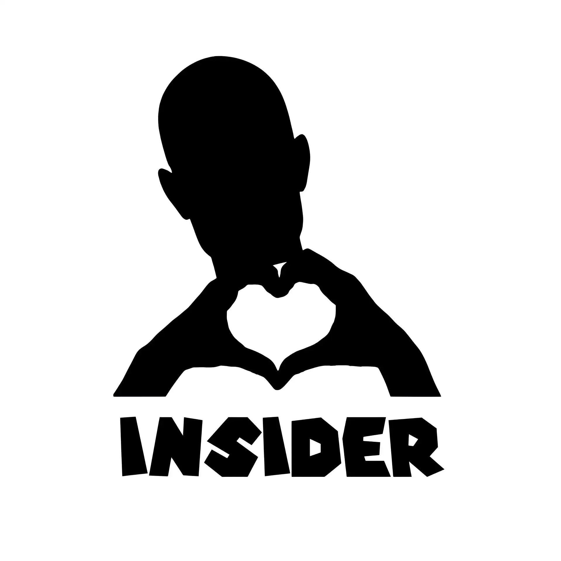 Keine Frage ich liebe Dich auch! • Insider • personalisierter Text • STICKER 20x20 cm (Aufkleber) - White / OneSize