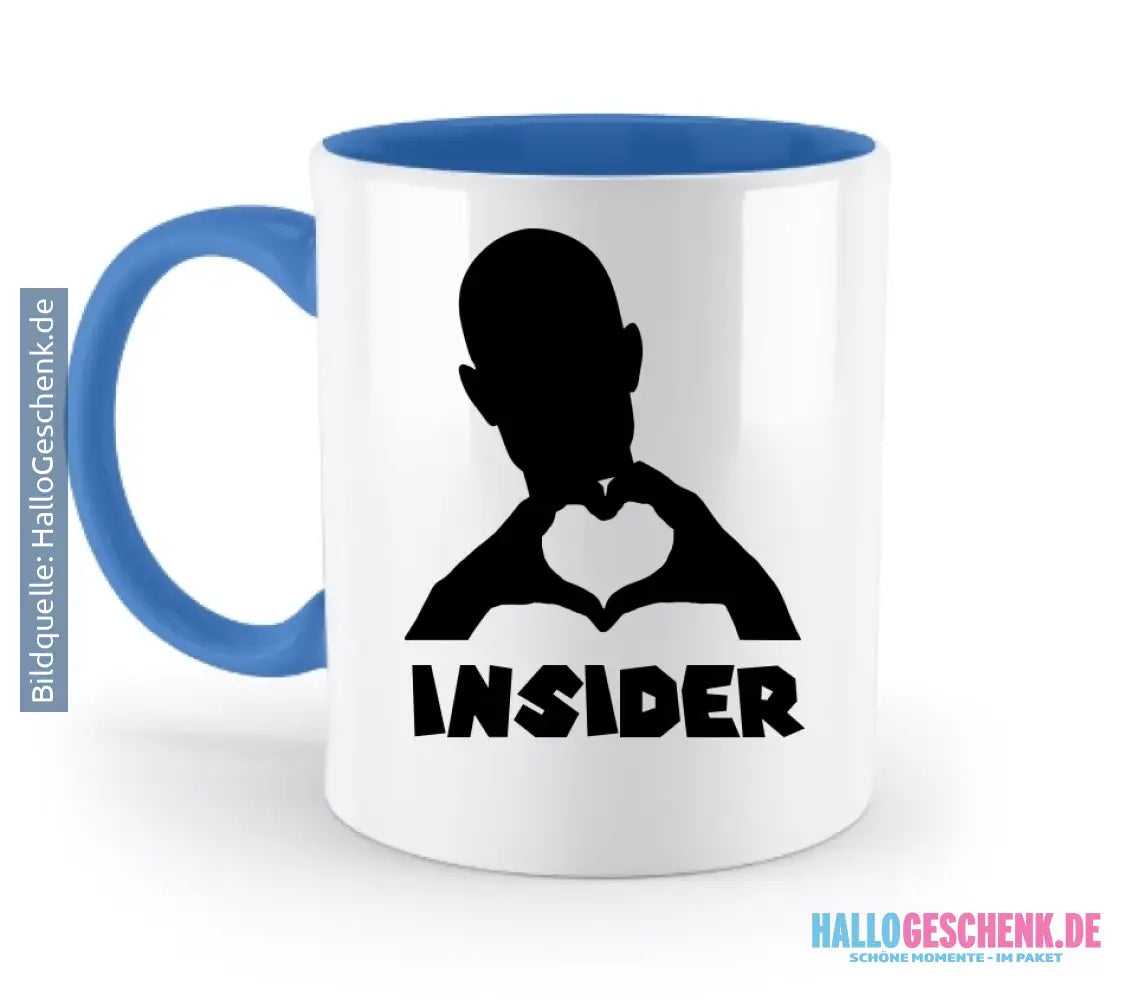 Keine Frage, ich liebe Dich auch! • Insider • personalisierter Text • zweifarbige Tasse 330ml mit farbigem Innendruck spülmaschinengeeignet