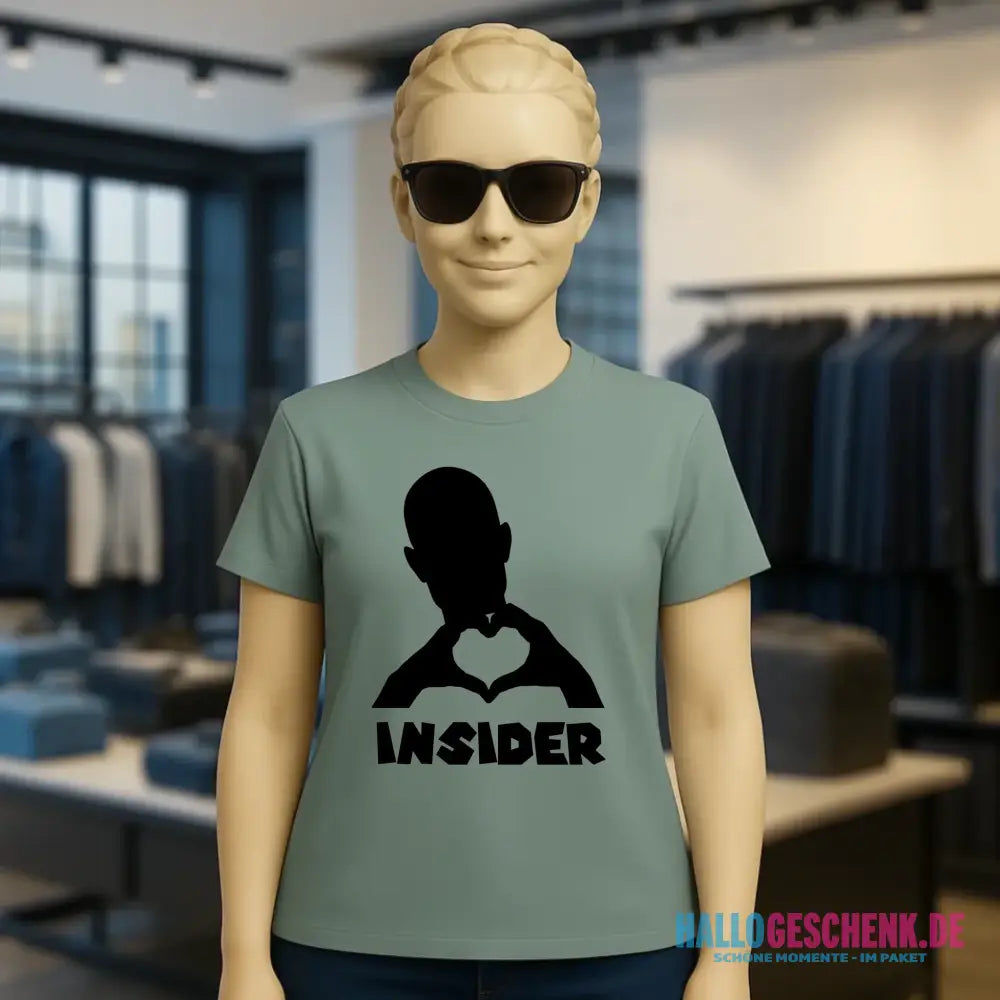 Keine Frage, ich liebe Dich auch! • Insider • personalisierter Text • Ladies Premium T-Shirt XS-2XL aus Bio-Baumwolle für Damen • Exklusivdesign • personalisiert • Motivauswahl • personalisierbar