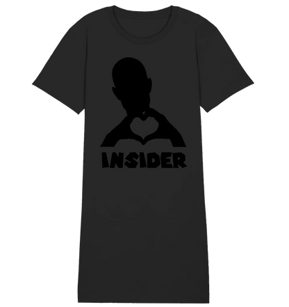 Keine Frage, ich liebe Dich auch! • Insider • personalisierter Text • Ladies Premium T-Shirt Kleid aus Bio - Baumwolle S - 2XL • Exklusivdesign • personalisiert von HalloGeschenk.de