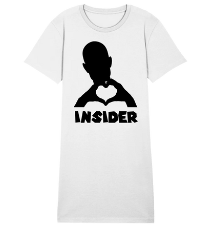 Keine Frage, ich liebe Dich auch! • Insider • personalisierter Text • Ladies Premium T-Shirt Kleid aus Bio - Baumwolle S - 2XL • Exklusivdesign • personalisiert von HalloGeschenk.de