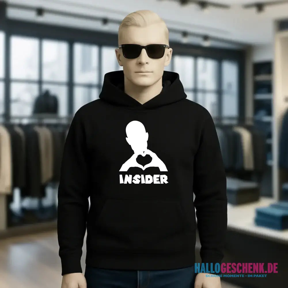 Keine Frage, ich liebe Dich auch! • Insider White • personalisierter Text • Unisex Premium Hoodie XS-5XL aus Bio-Baumwolle für Damen & Herren • Exklusivdesign • personalisiert