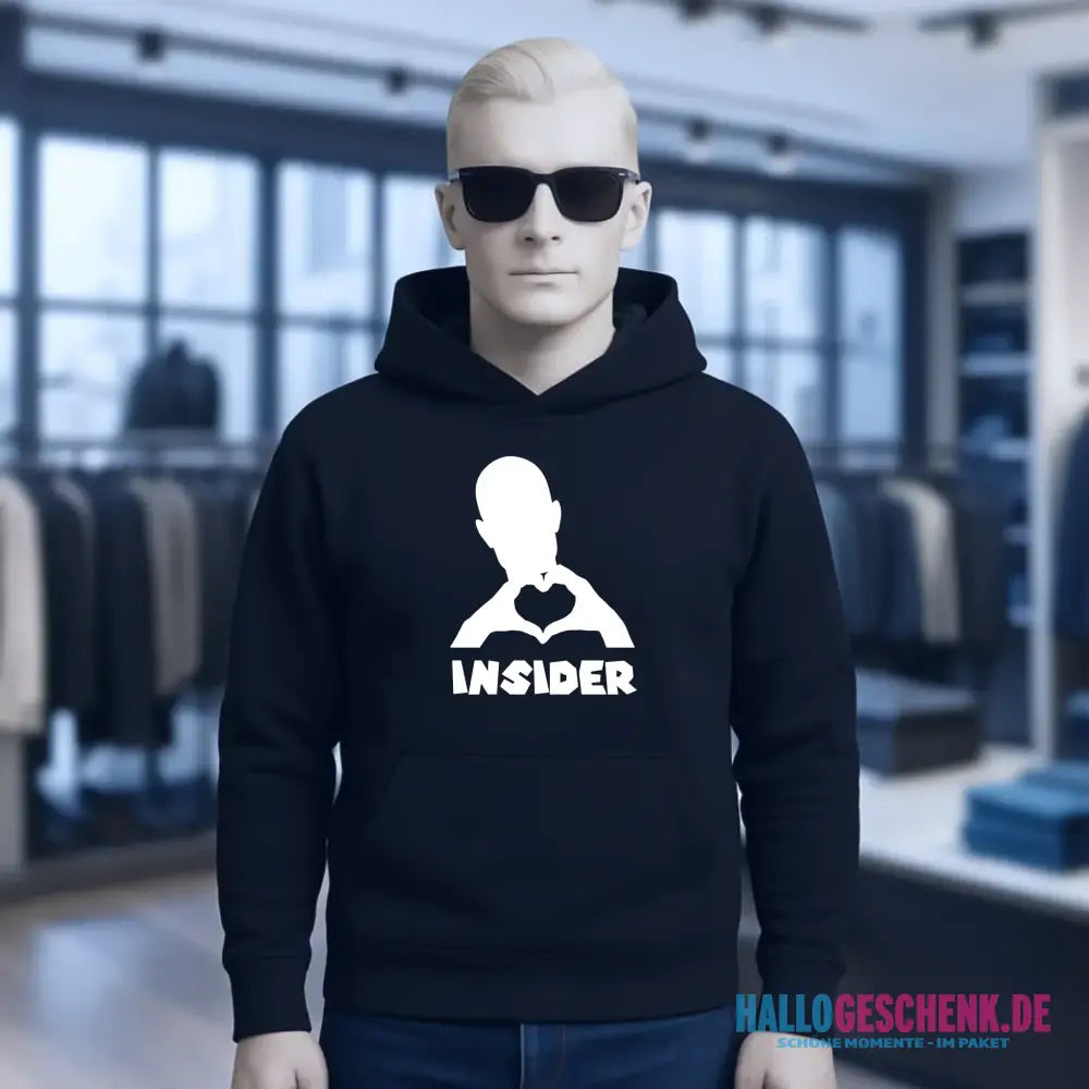 Keine Frage, ich liebe Dich auch! • Insider White • personalisierter Text • Unisex Premium Hoodie XS-5XL aus Bio-Baumwolle für Damen & Herren • Exklusivdesign • personalisiert