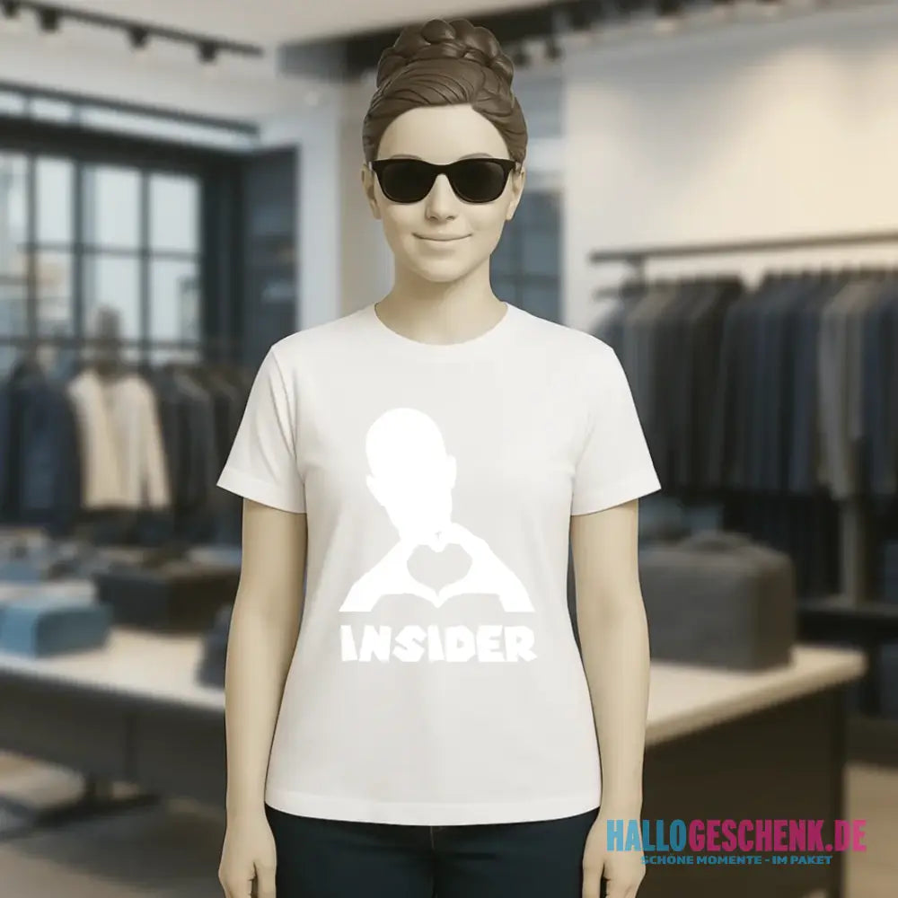 Keine Frage, ich liebe Dich auch! • Insider White • personalisierter Text • Ladies Premium T-Shirt XS-2XL aus Bio-Baumwolle für Damen • Exklusivdesign • personalisiert • Motivauswahl • personalisierbar copy