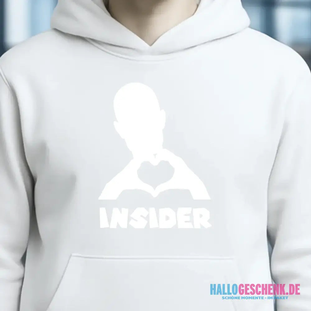 Keine Frage, ich liebe Dich auch! • Insider White • personalisierter Text • Unisex Premium Hoodie XS-5XL aus Bio-Baumwolle für Damen & Herren • Exklusivdesign • personalisiert