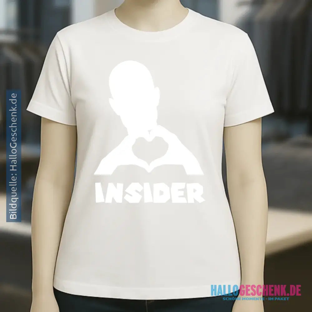 Keine Frage, ich liebe Dich auch! • Insider White • personalisierter Text • Ladies Premium T-Shirt XS-2XL aus Bio-Baumwolle für Damen • Exklusivdesign • personalisiert • Motivauswahl • personalisierbar copy
