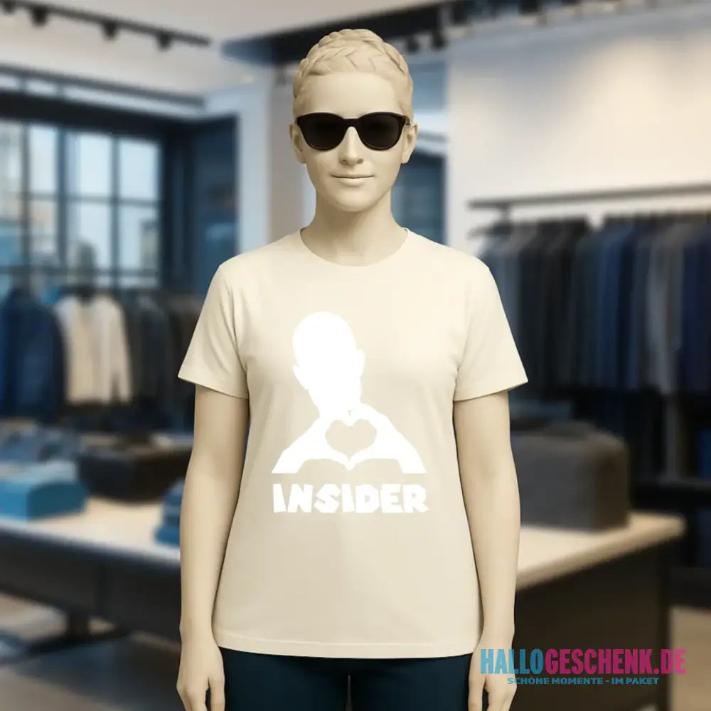 Keine Frage, ich liebe Dich auch! • Insider White • personalisierter Text • Ladies Premium T-Shirt XS-2XL aus Bio-Baumwolle für Damen • Exklusivdesign • personalisiert • Motivauswahl • personalisierbar copy