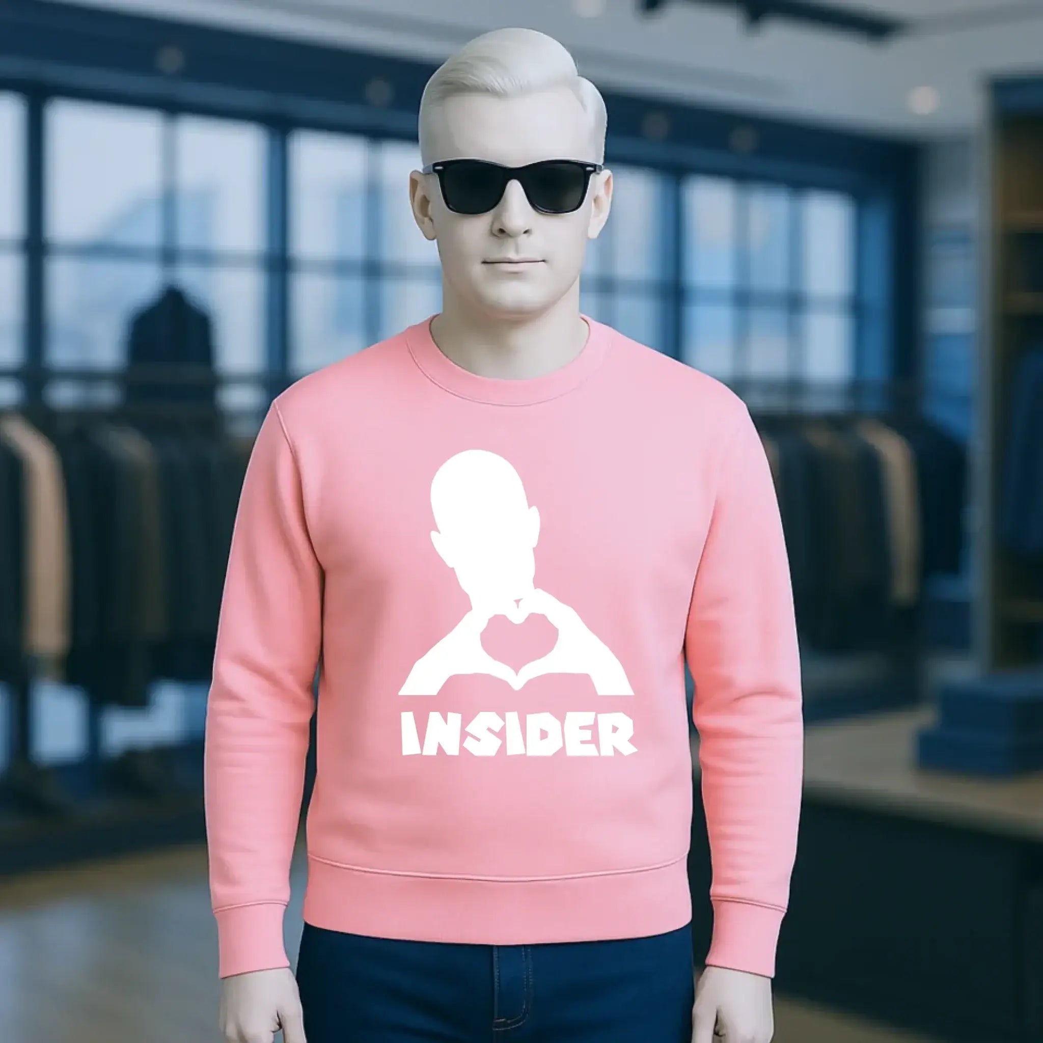 Keine Frage, ich liebe Dich auch! • Insider White • Unisex Sweatshirt Bio-Baumwolle in 4 Farben XS-3XL • personalisiert